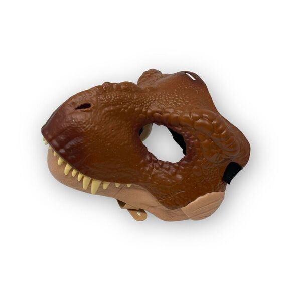 Jurassic World Park T Rex Brown Mask Dinosaur Mattel Raptor Movable Jaw - Picture 1 of 8